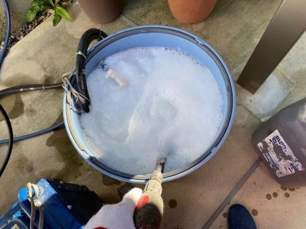 【バイオ洗剤準備】洗浄液攪拌