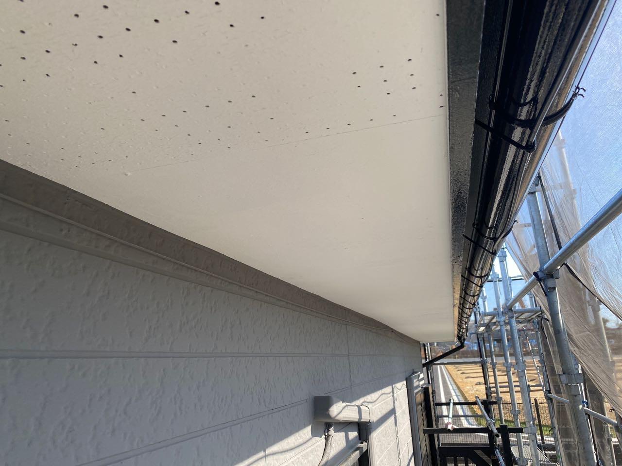 【軒天塗装】完了