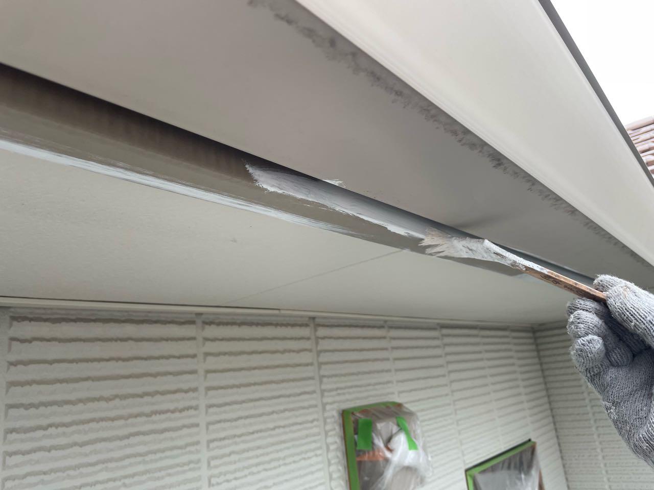 【破風・鼻隠し塗装】下塗り