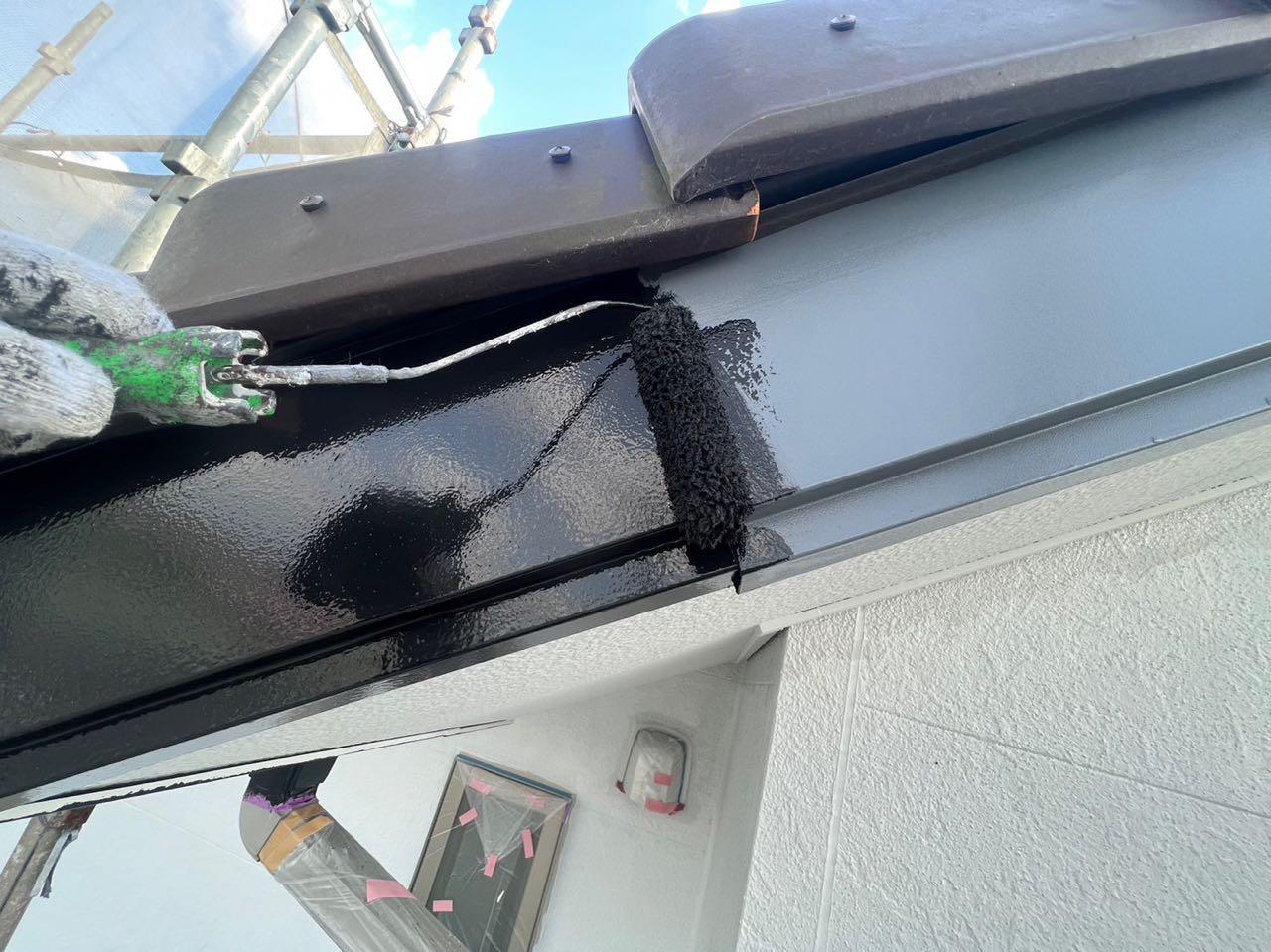 【破風・鼻隠し塗装】下塗り