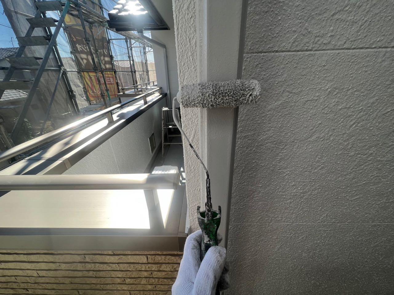 【雨樋塗装】上塗り