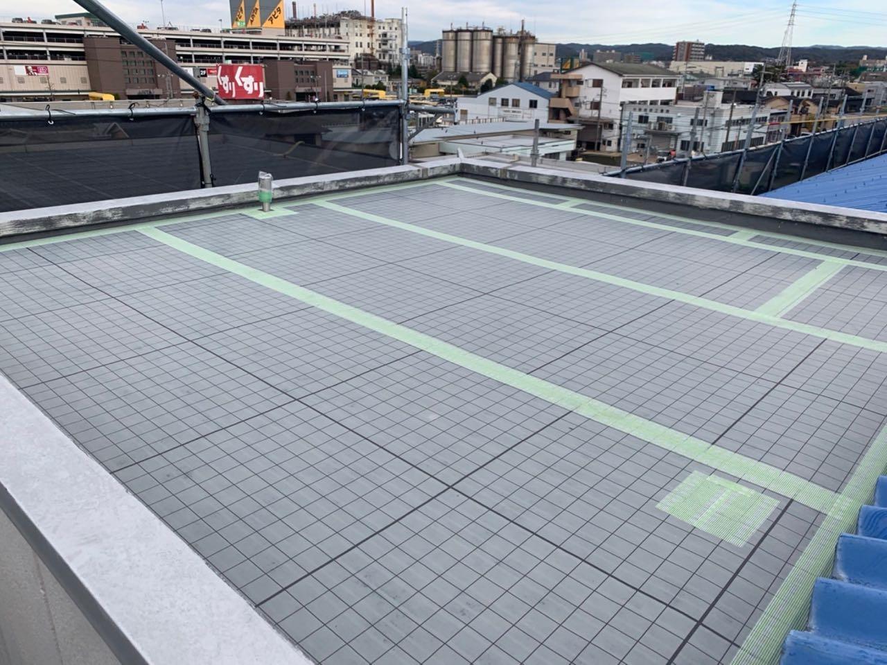 【防水工事】メッシュ貼り