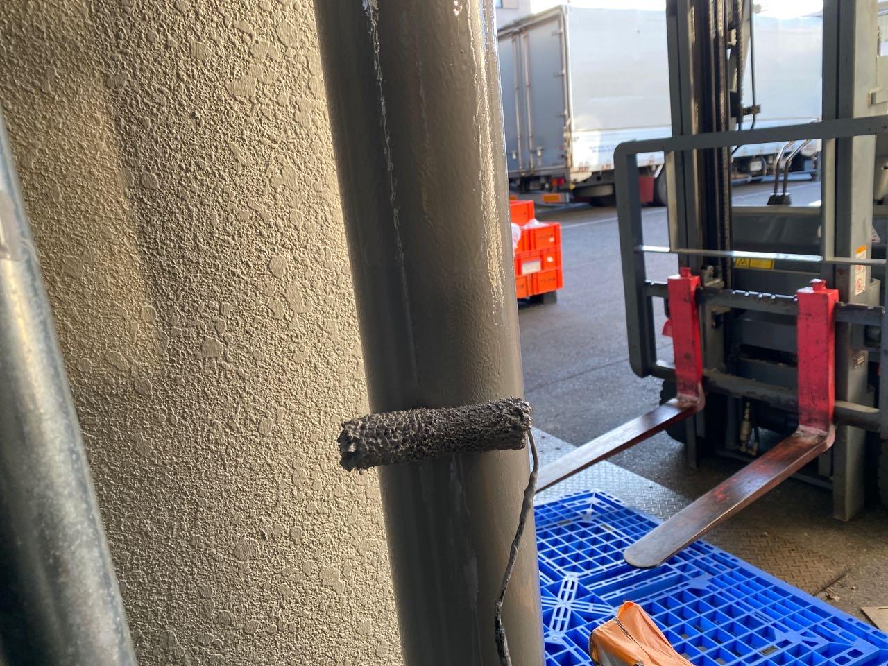 【雨樋塗装】上塗り