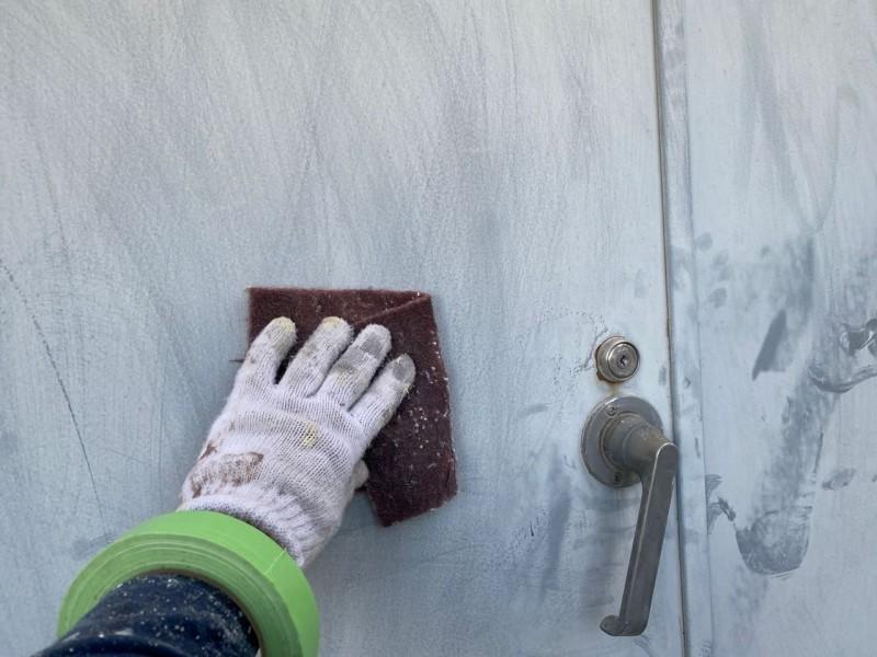 【庇塗装】ケレン作業