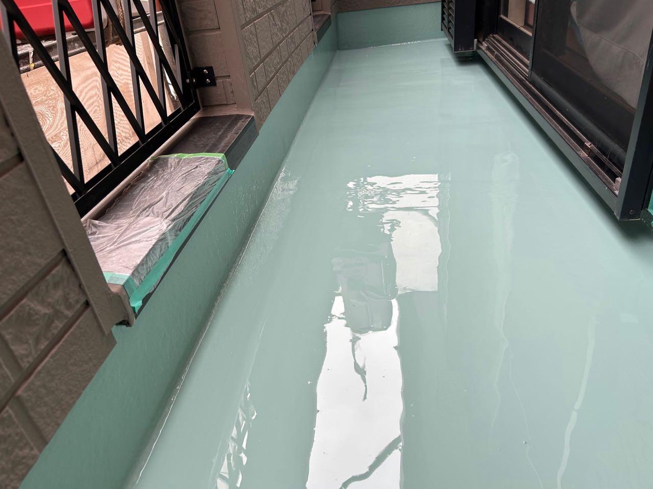 【防水工事】ウレタン防水塗布2回目