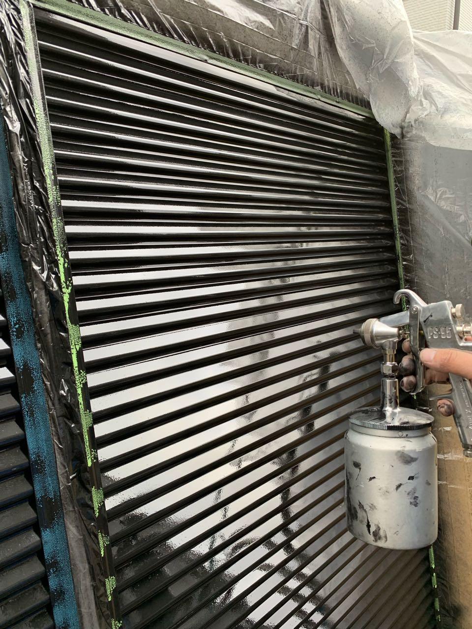 【雨戸塗装】上塗り