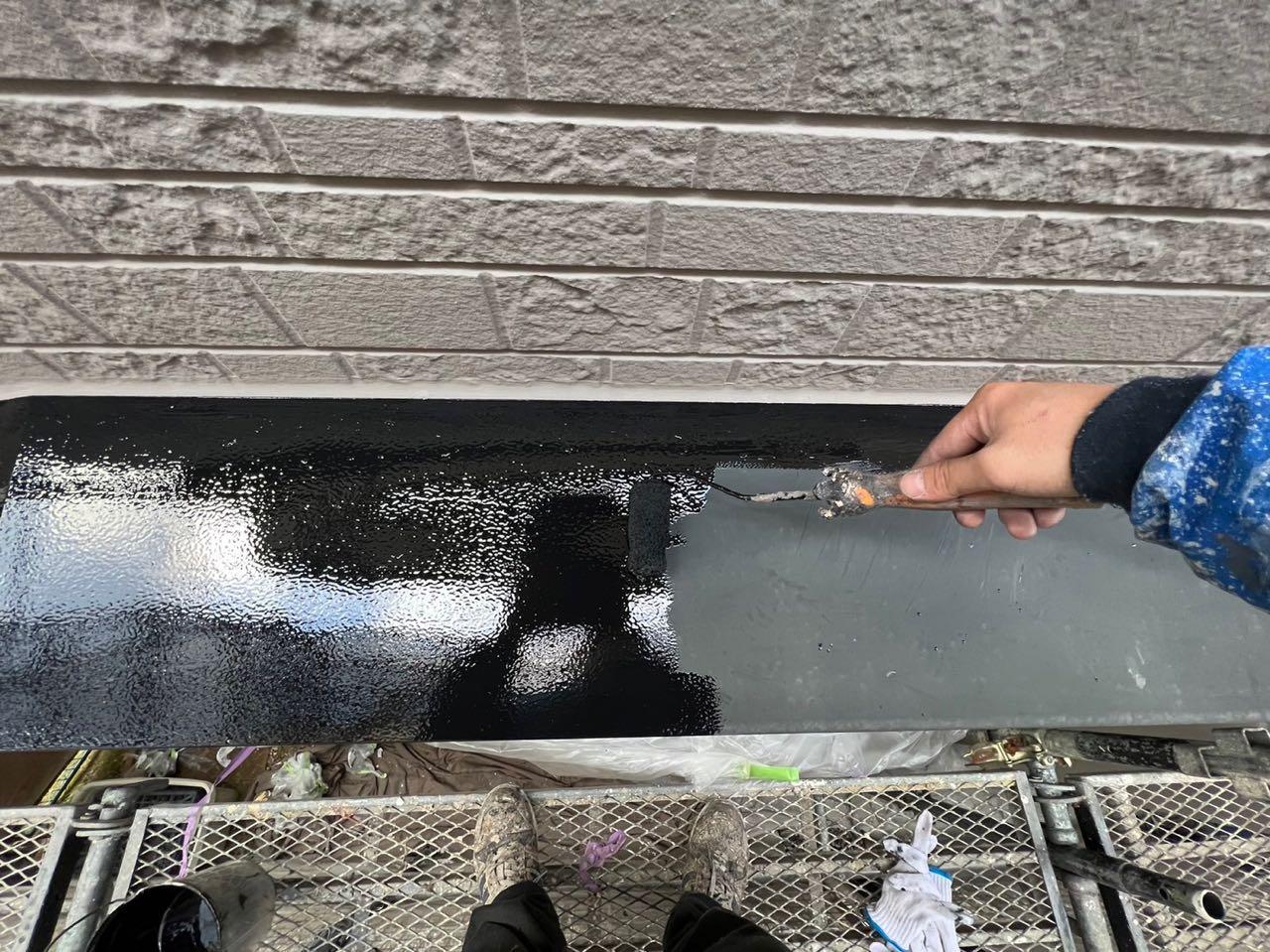 【庇塗装】下塗り