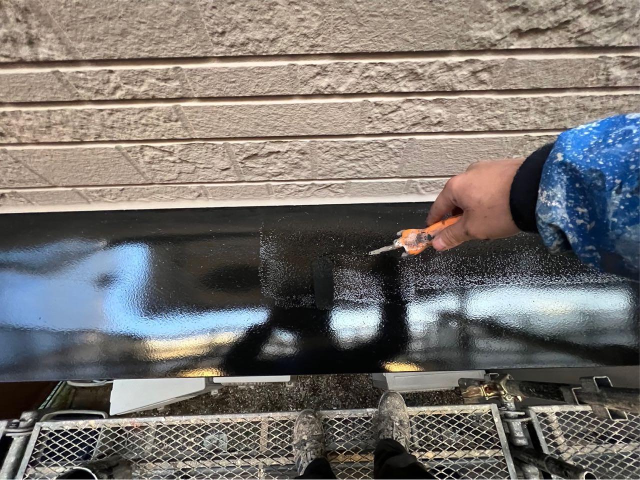 【庇塗装】上塗り