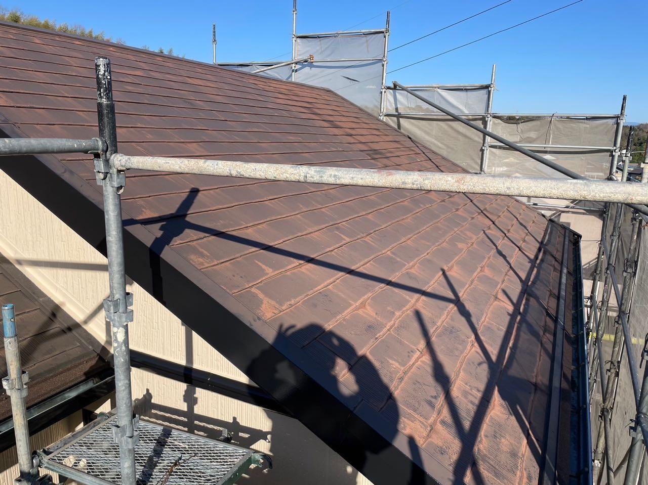 【屋根板金工事】棟撤去