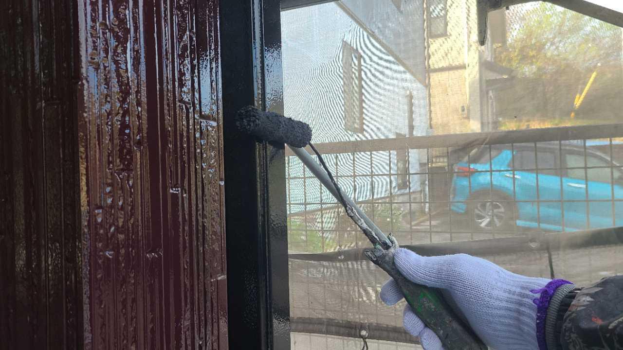 【雨樋塗装】上塗り