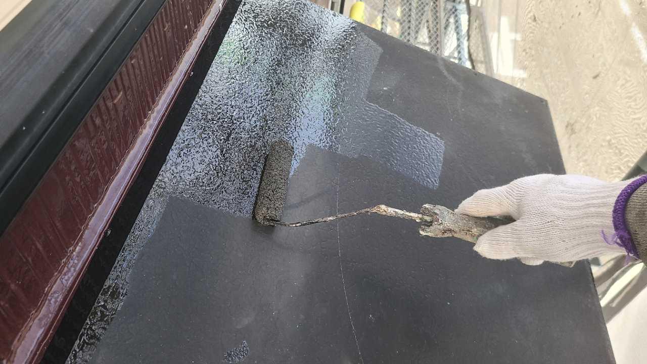 【庇塗装】下塗り