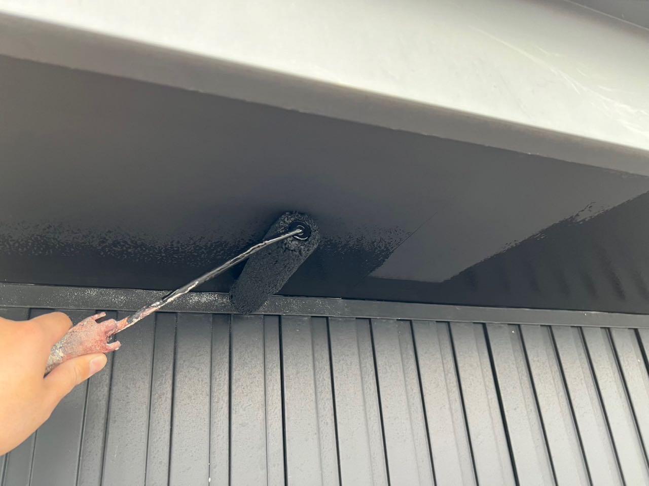 【軒天塗装】上塗り