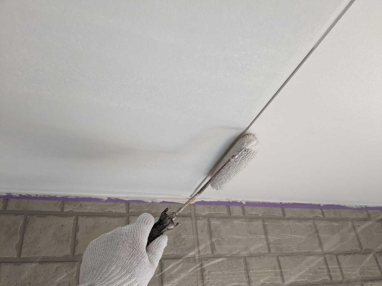 【軒天塗装】上塗り