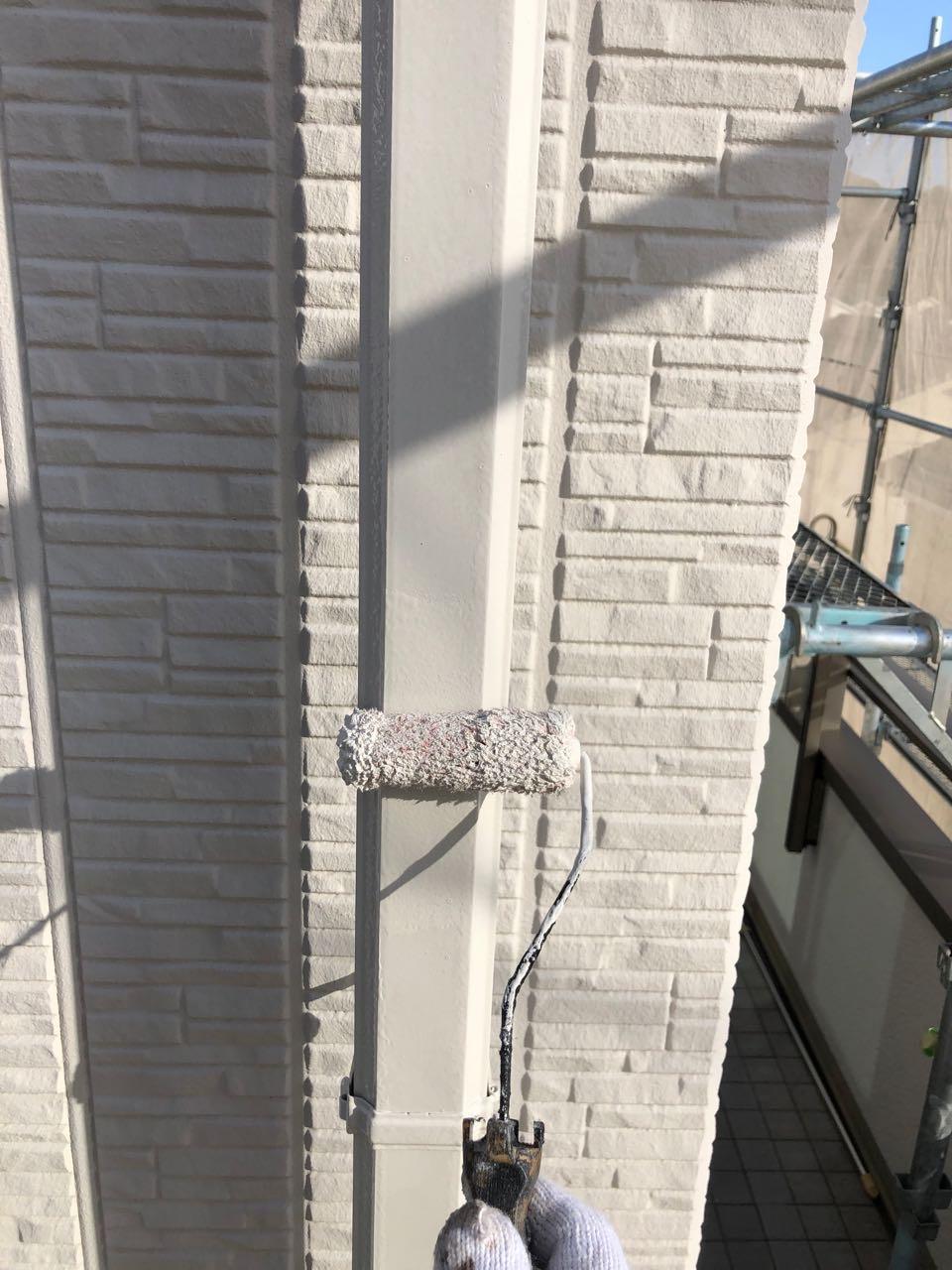 【雨樋塗装】上塗り