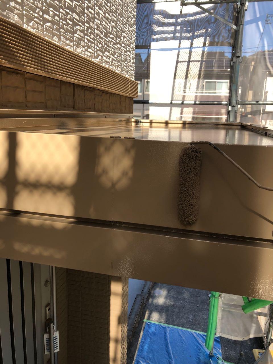 【庇塗装】上塗り