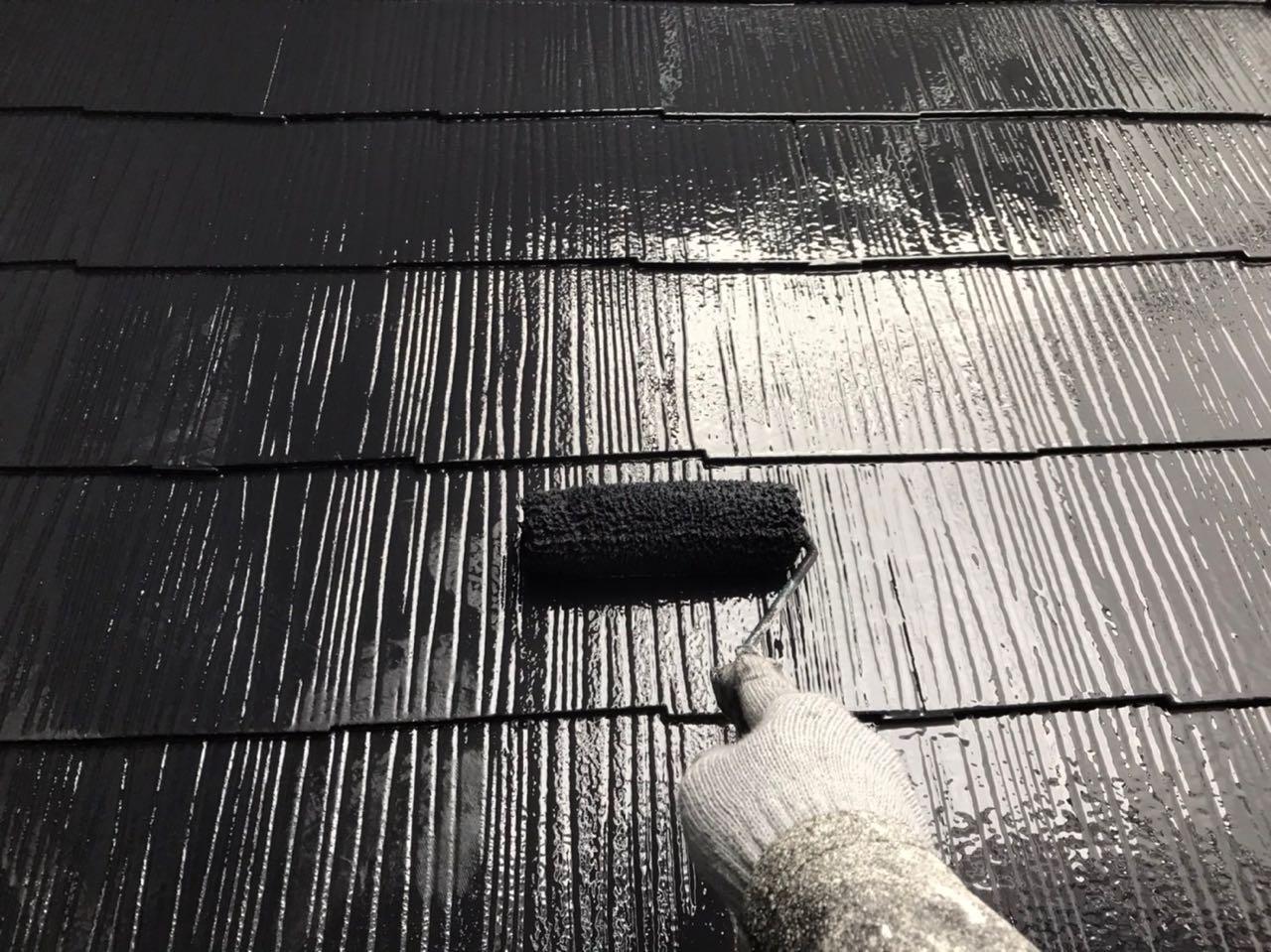 【屋根塗装】上塗り