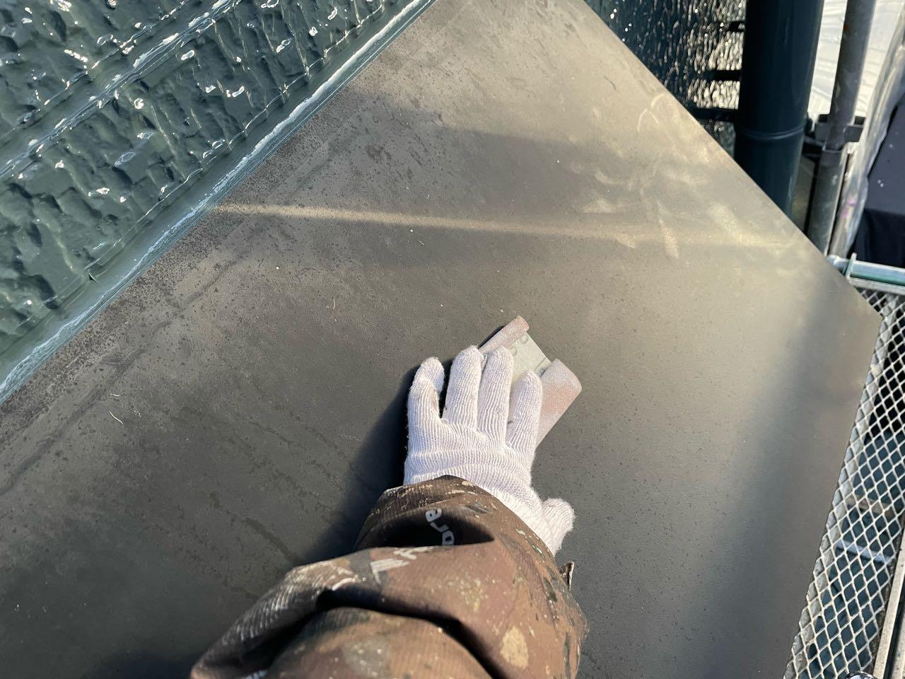 【庇塗装】ケレン作業