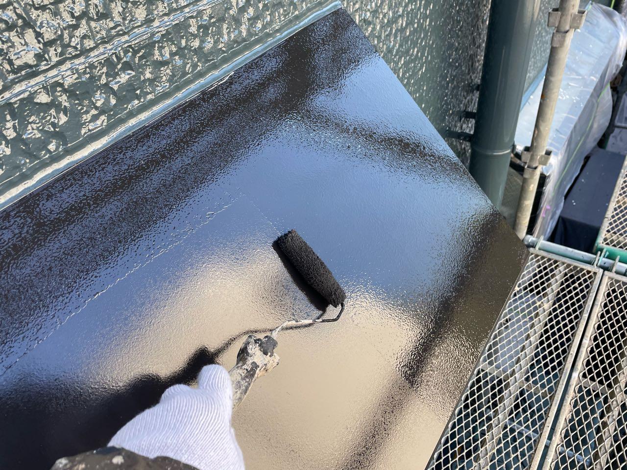 【庇塗装】上塗り