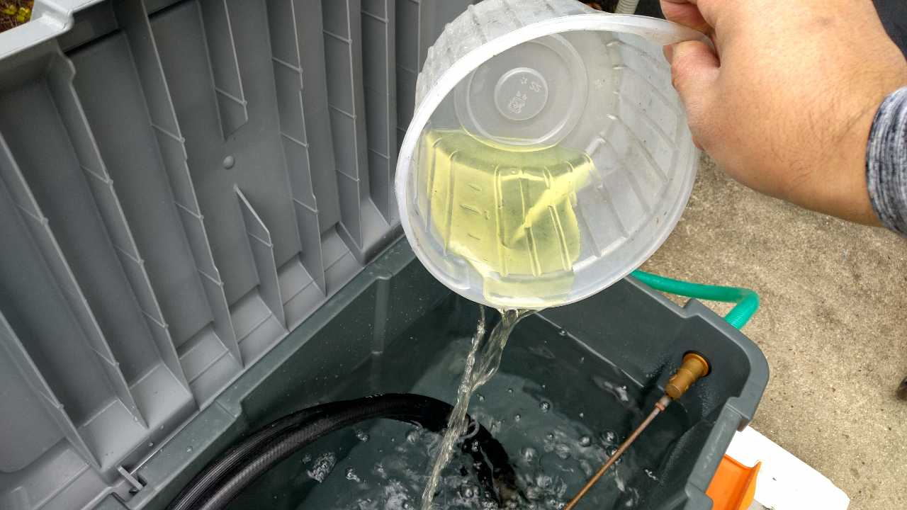 バイオ洗浄原液混入。