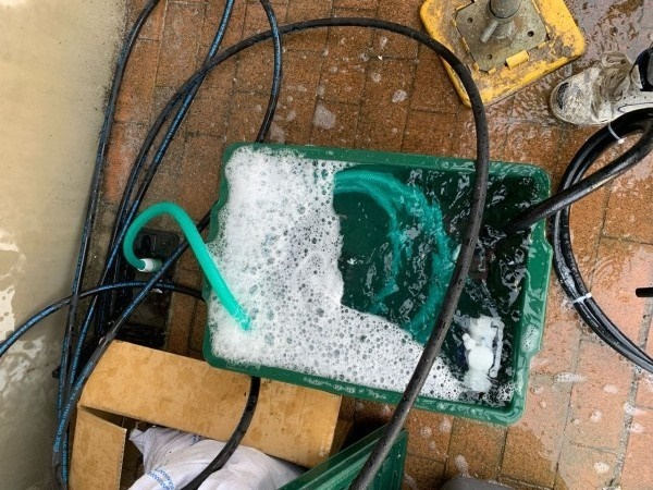 バイオ洗浄原液撹拌。