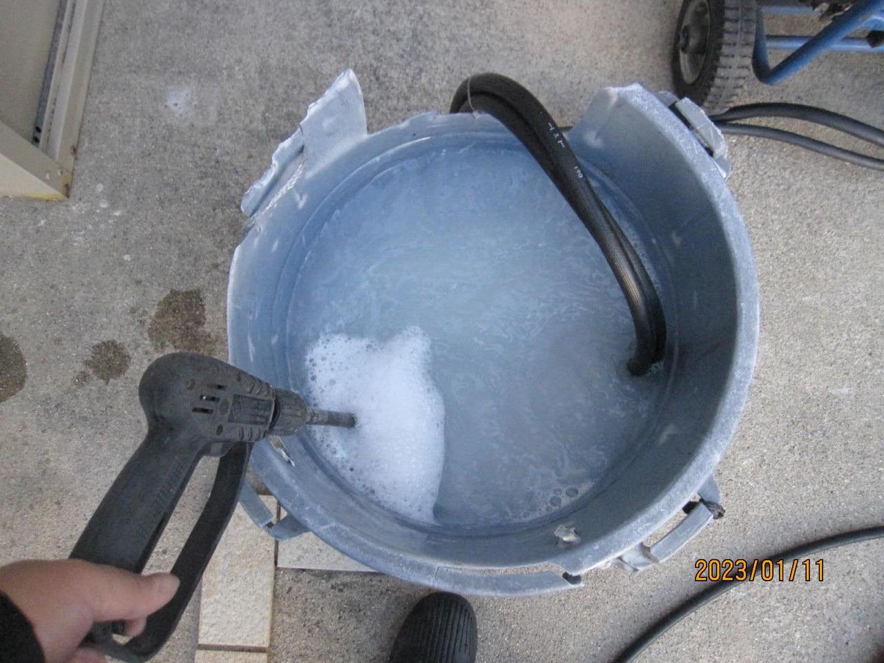 バイオ洗浄原液撹拌。