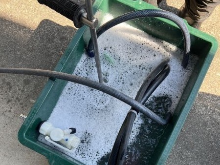 バイオ洗浄原液撹拌。