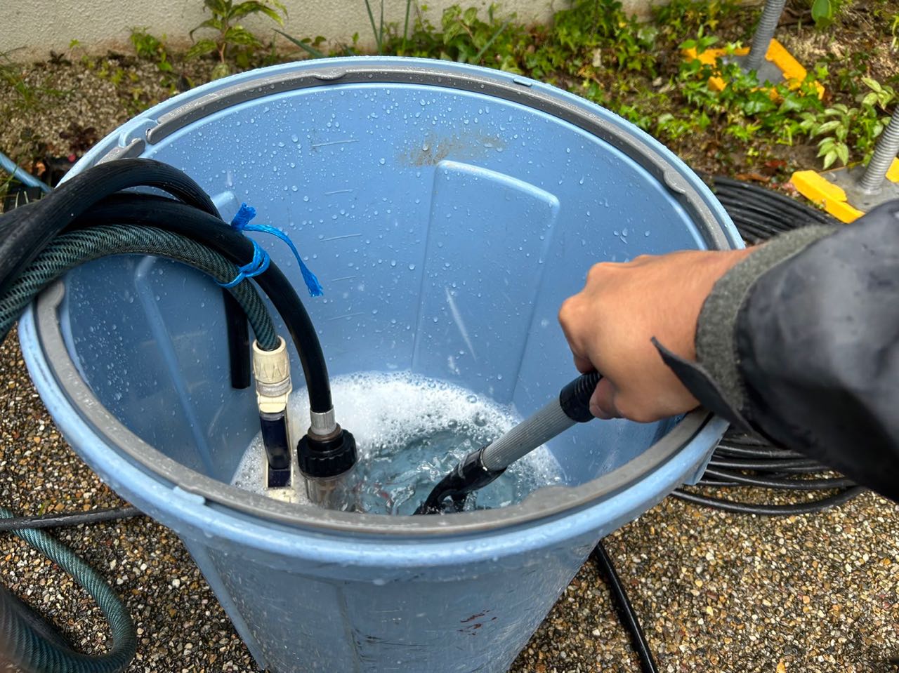 バイオ洗浄原液撹拌。