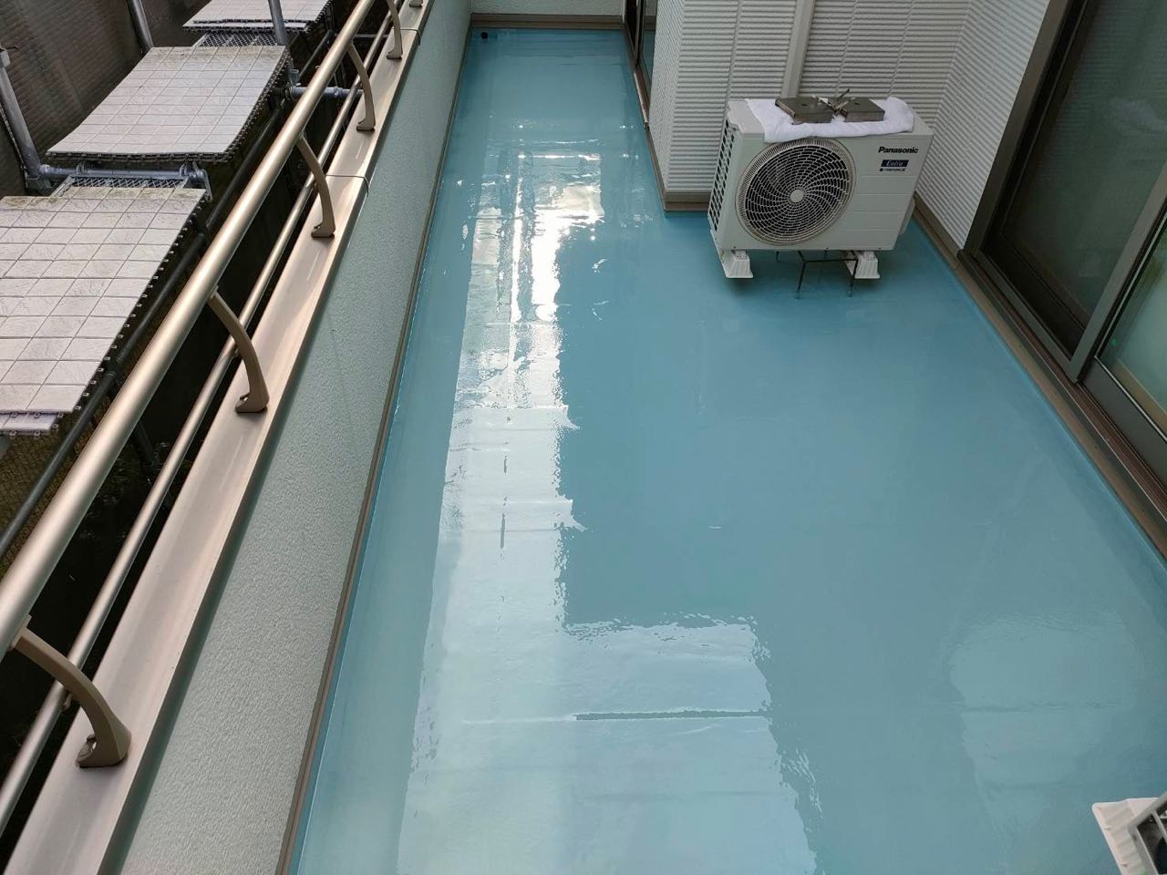 ウレタン防水塗布2回目。