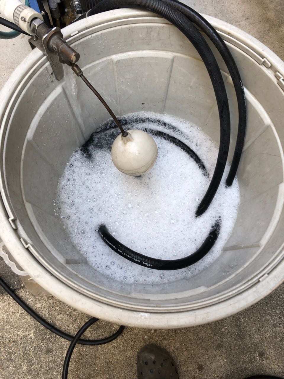 バイオ洗浄原液撹拌。