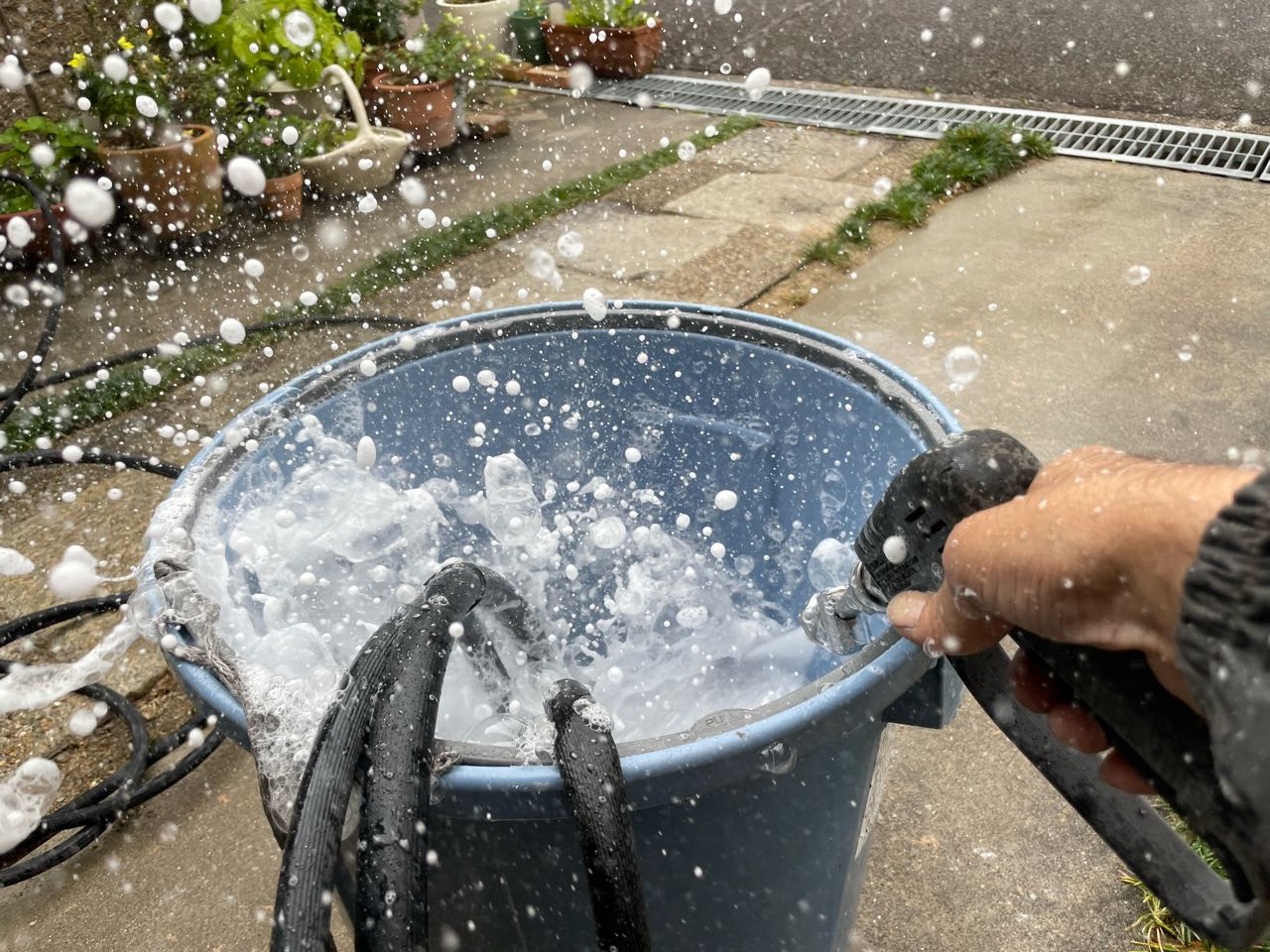 バイオ洗浄原液撹拌。