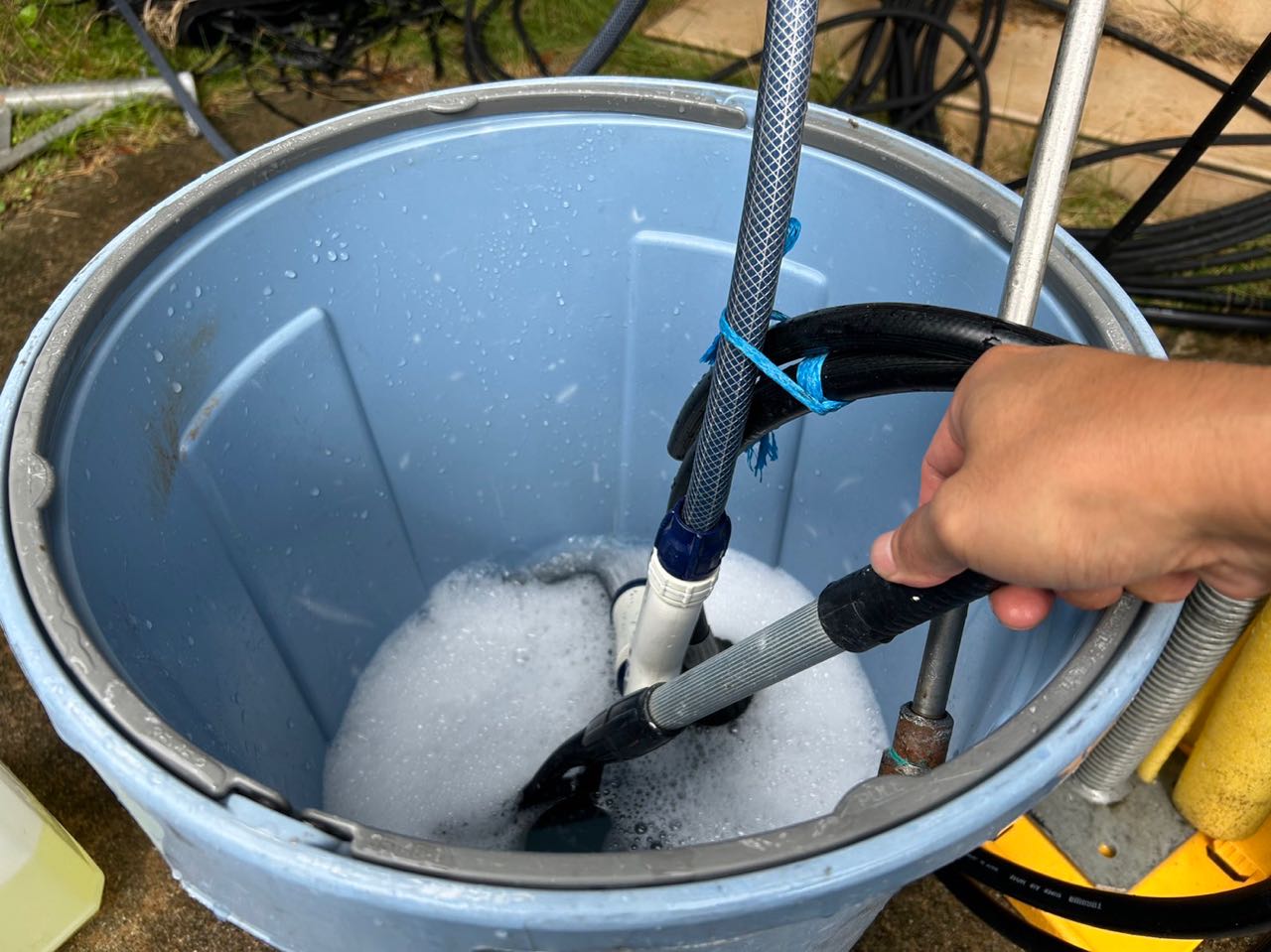 バイオ洗浄原液撹拌。