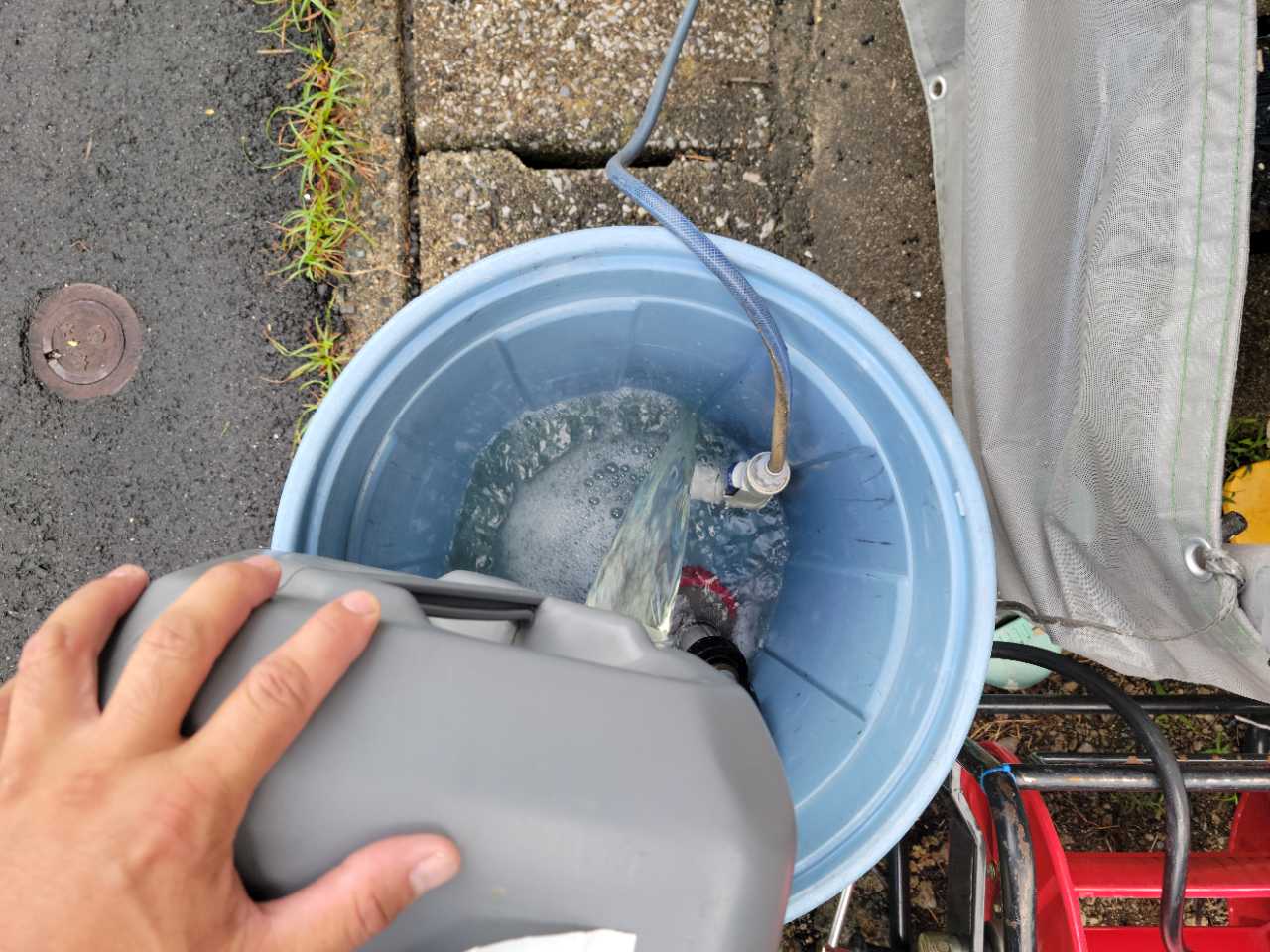 バイオ洗浄原液混入。