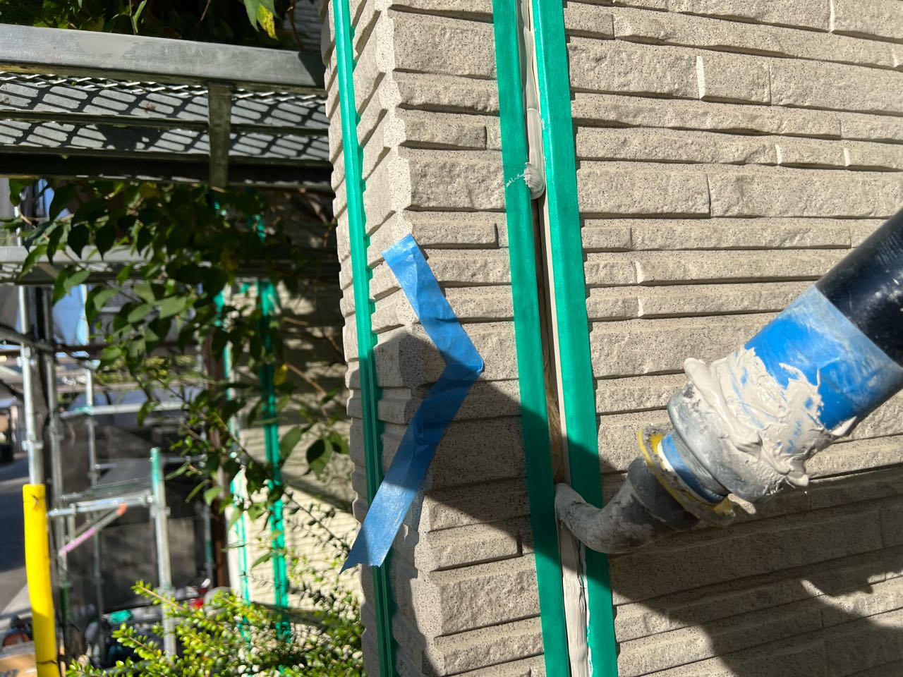 コーキング充填します。