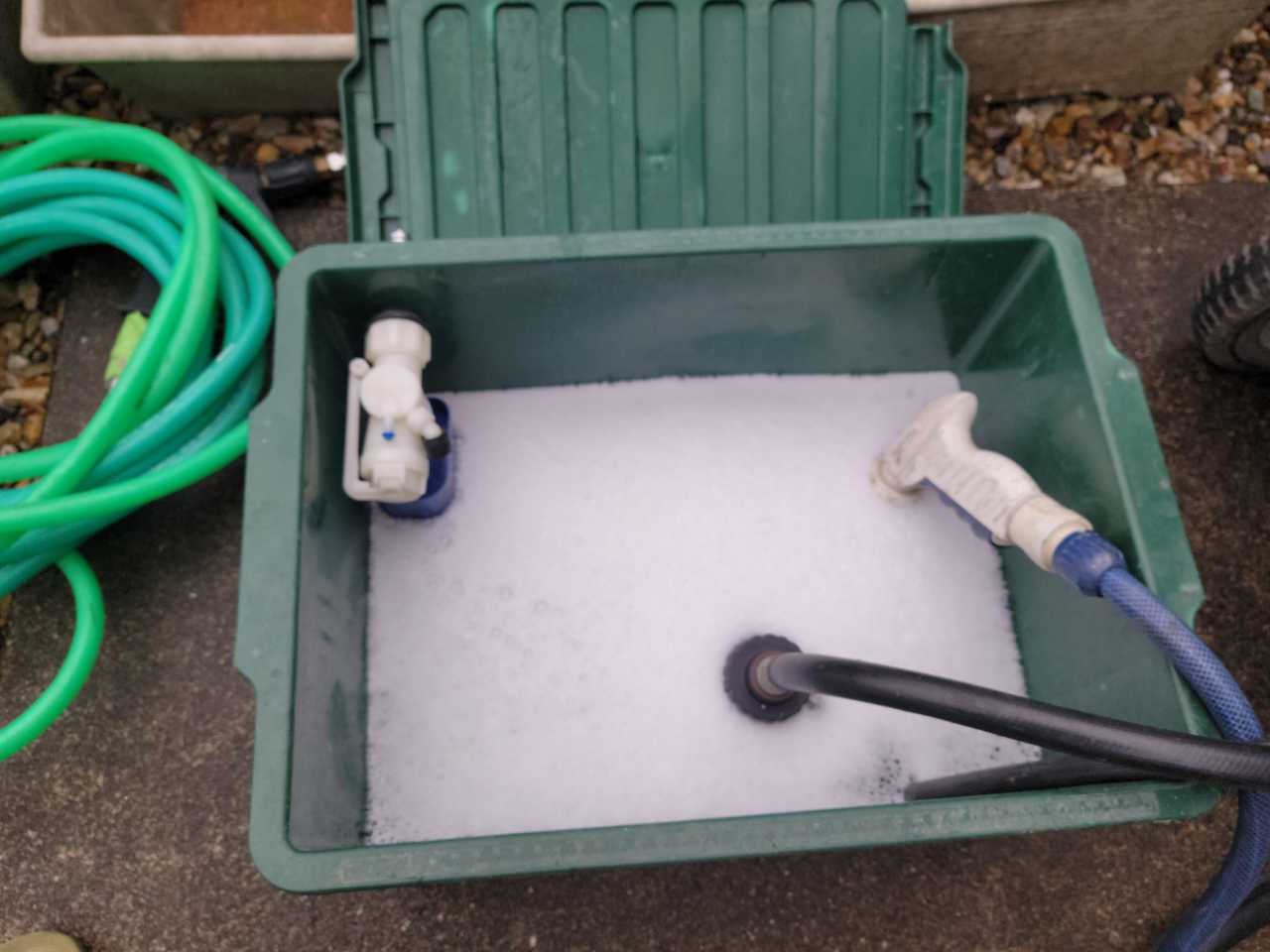 バイオ洗浄原液撹拌。