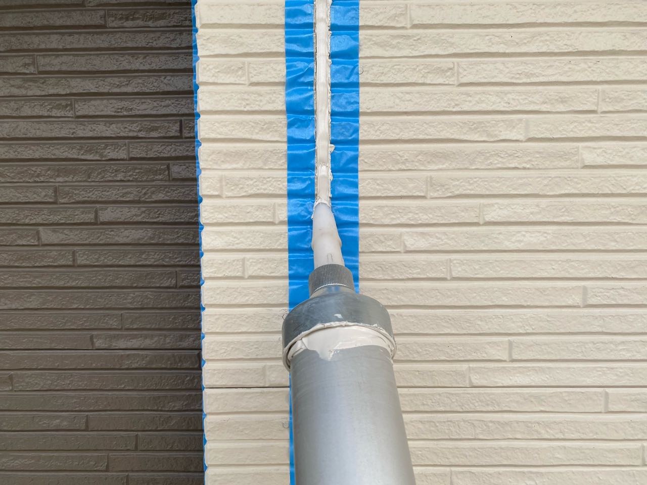 コーキング充填します。