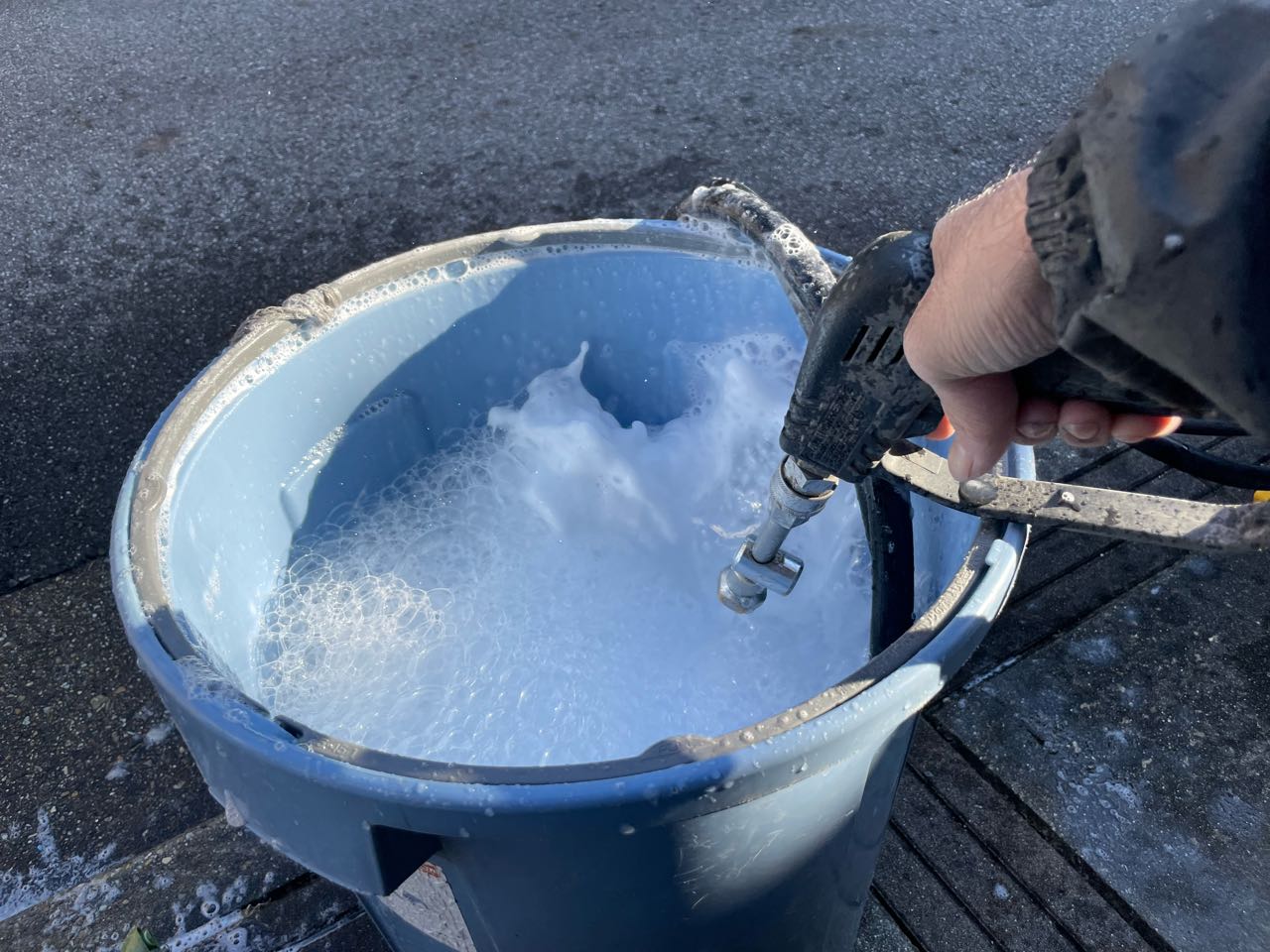 バイオ洗浄原液撹拌。