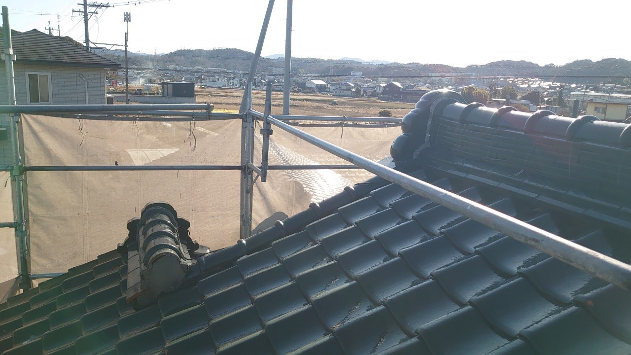 鬼瓦施工前です。