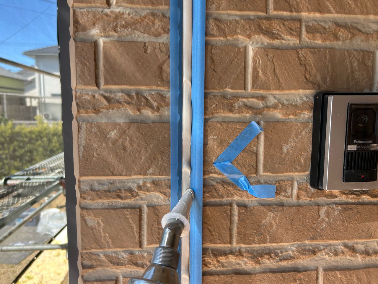 コーキング充填します。