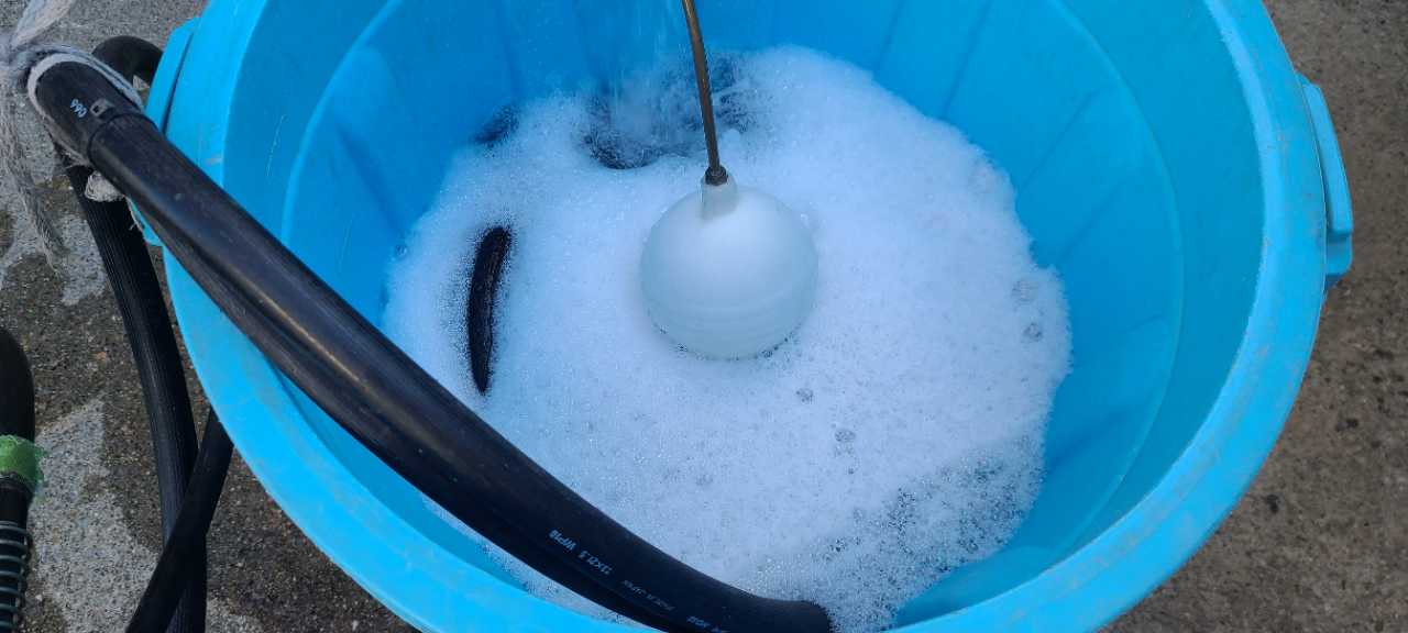 バイオ洗浄原液撹拌。