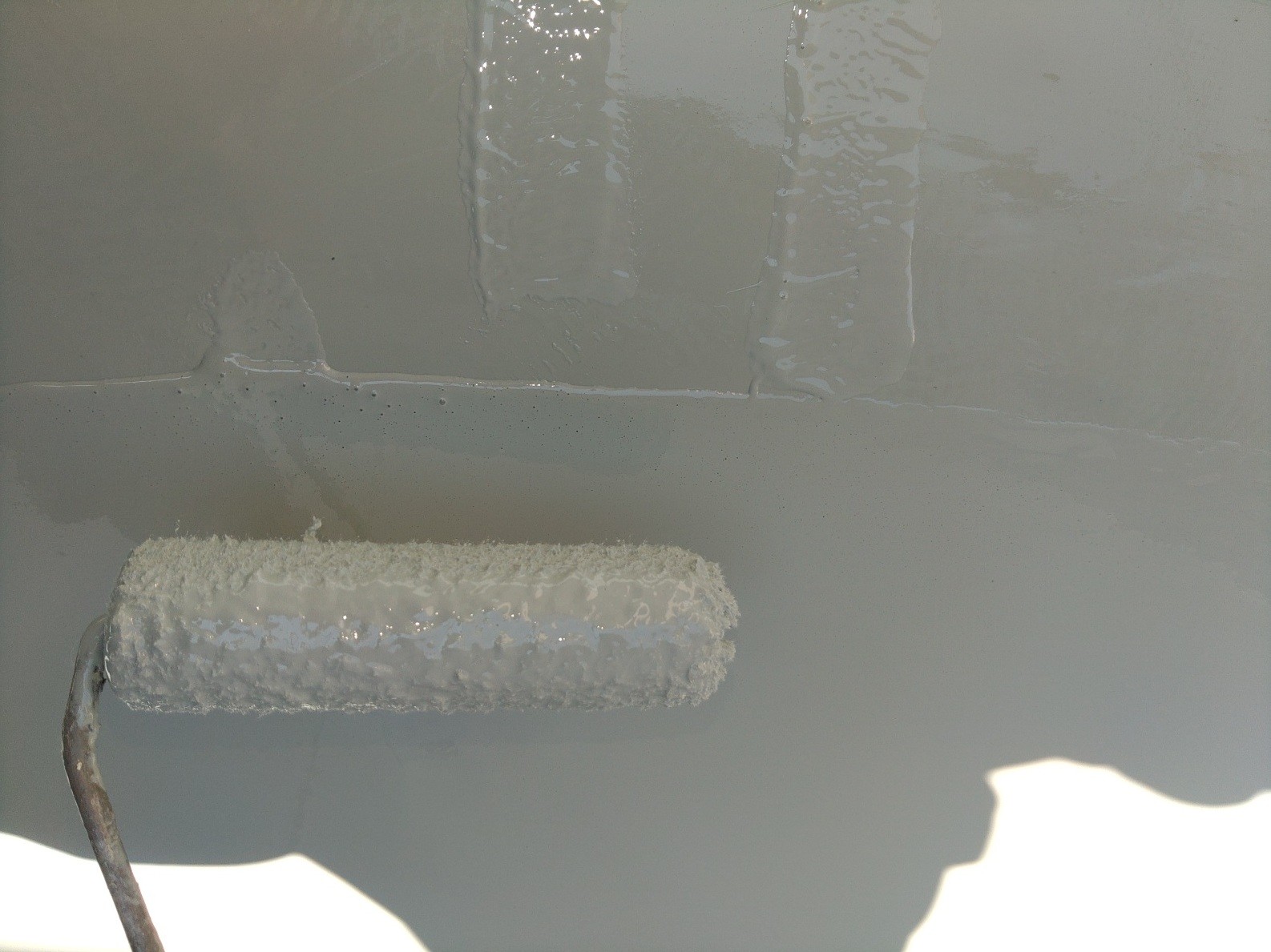 ウレタン防水塗布2回目。