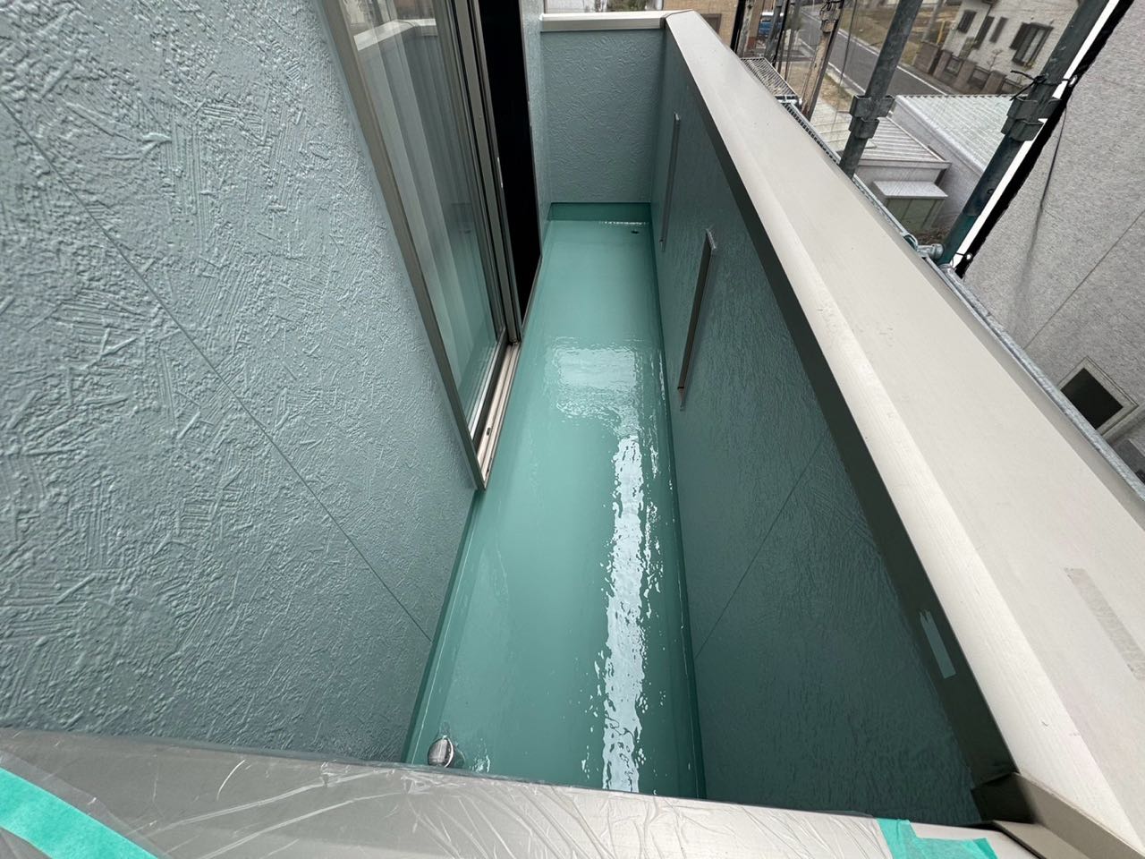 ウレタン防水塗布2回目。