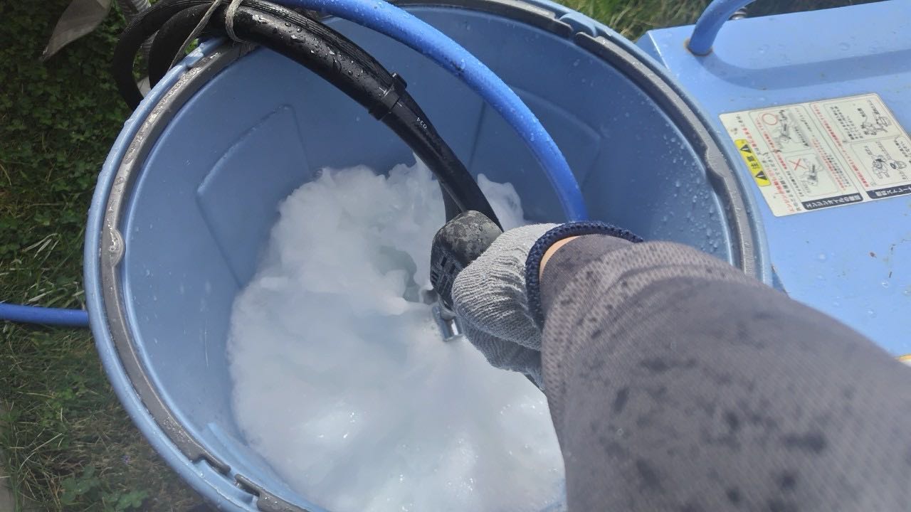 バイオ洗浄原液撹拌。