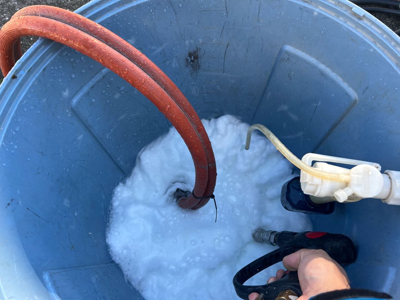 バイオ洗浄原液撹拌。