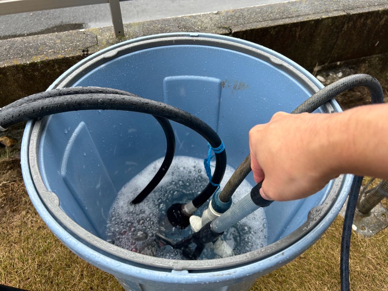 バイオ洗浄原液撹拌。