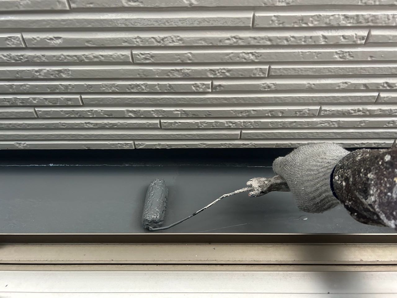 ウレタン防水塗布2回目。