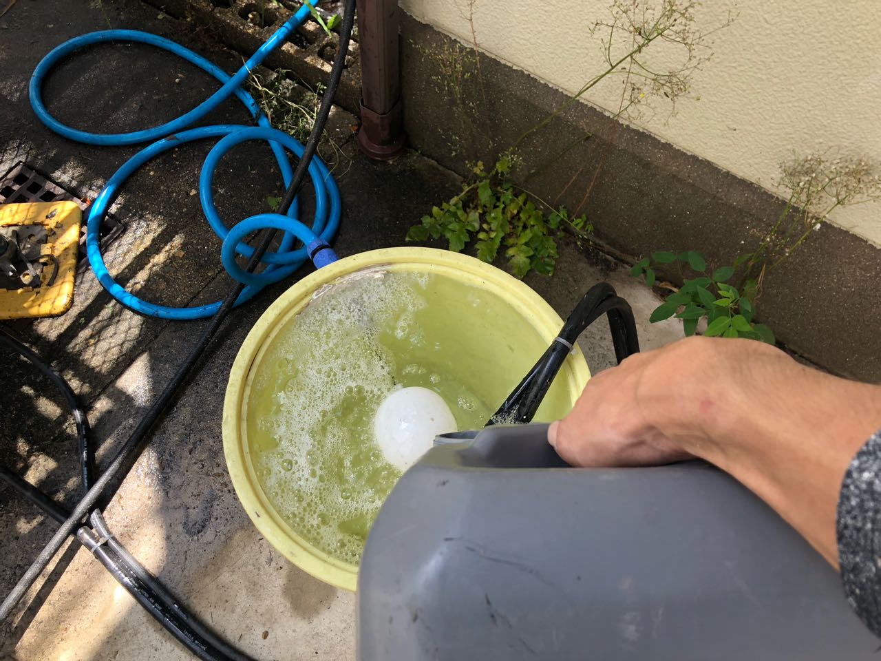 バイオ洗浄原液混入。