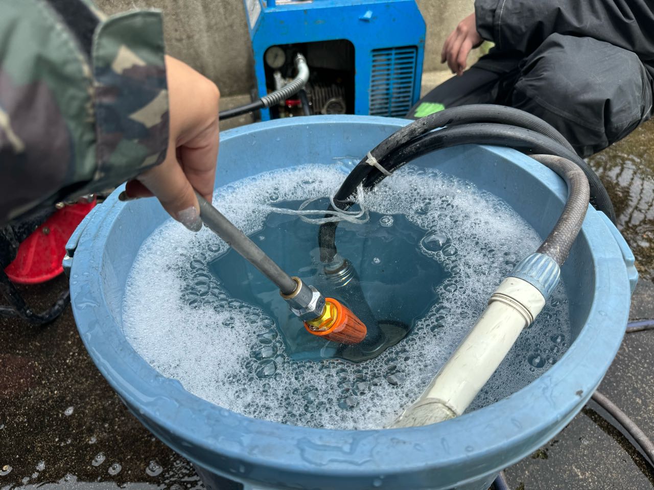 バイオ洗浄原液撹拌。