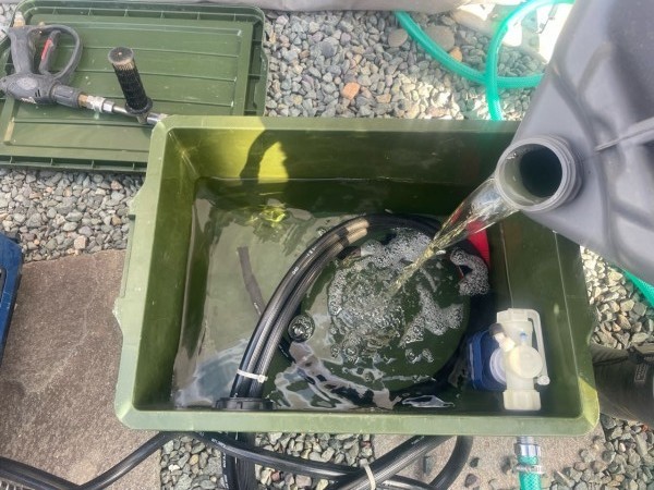 バイオ洗浄原液撹拌。