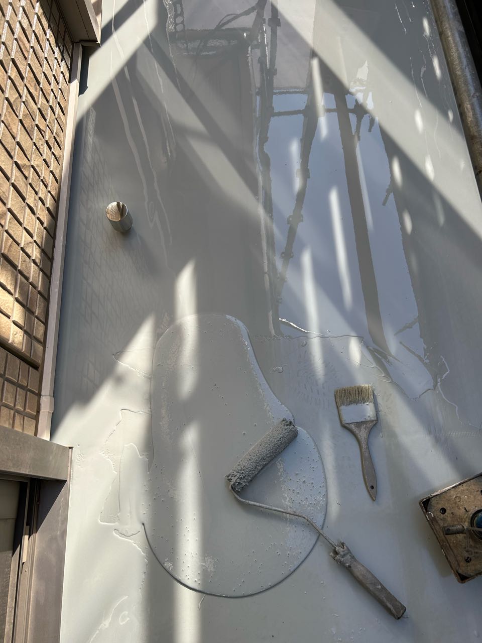 ウレタン防水塗布2回目。