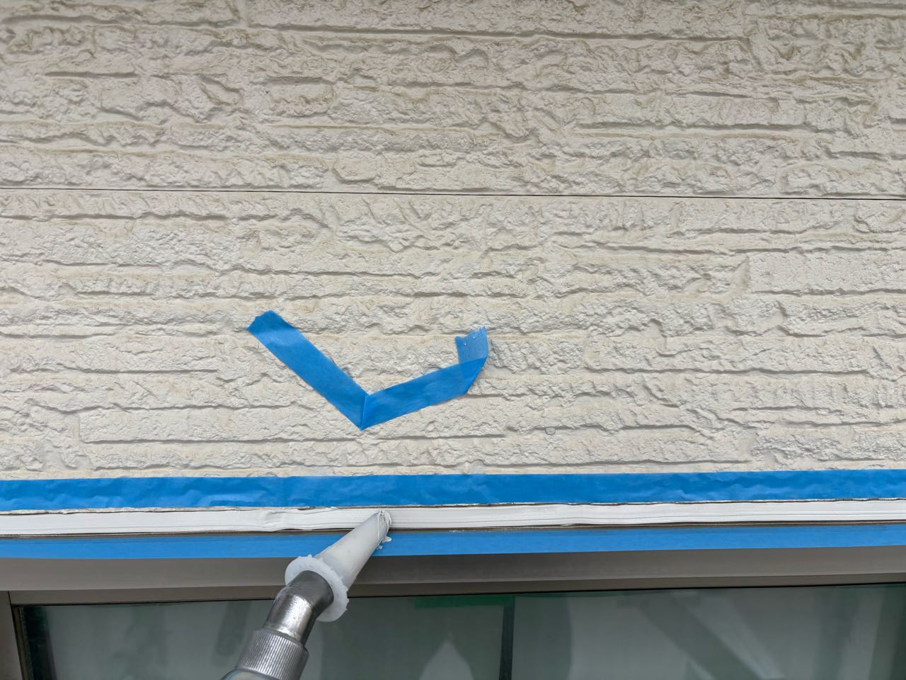 コーキング充填します。